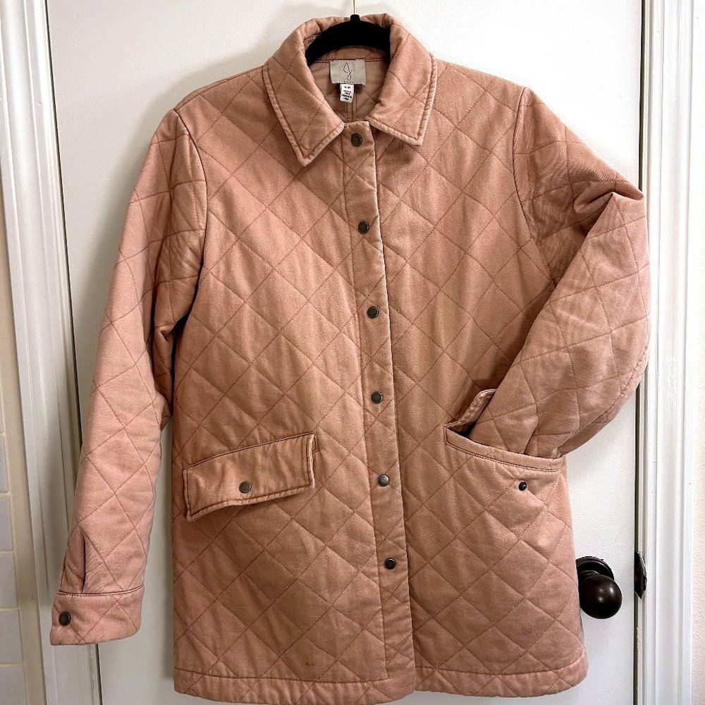 Diamond Quilted Jacket,  Light Pink, Women's Size Small